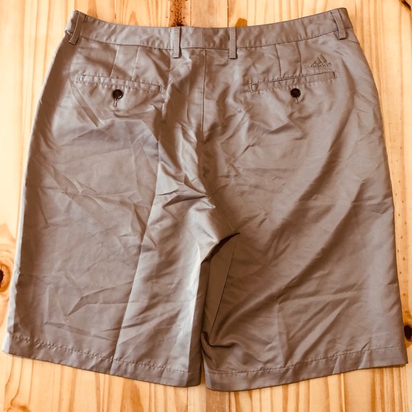 Adidas Mens Shorts 36 Golf Tan 10" Inseam Athletic Workout ClimaLite - Picture 2 of 9